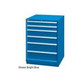 Lista International Lista 28-1/4"W Drawer Cabinet, 6 Drawer, 74 Compart - Classic Blue, Keyed Alike XSSC0900-0604CBKA